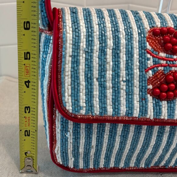 🦞Viral Beaded Red Lobster Shoulder Bag - with Lobster Charm - Made in India🦞 - Picture 9 of 12